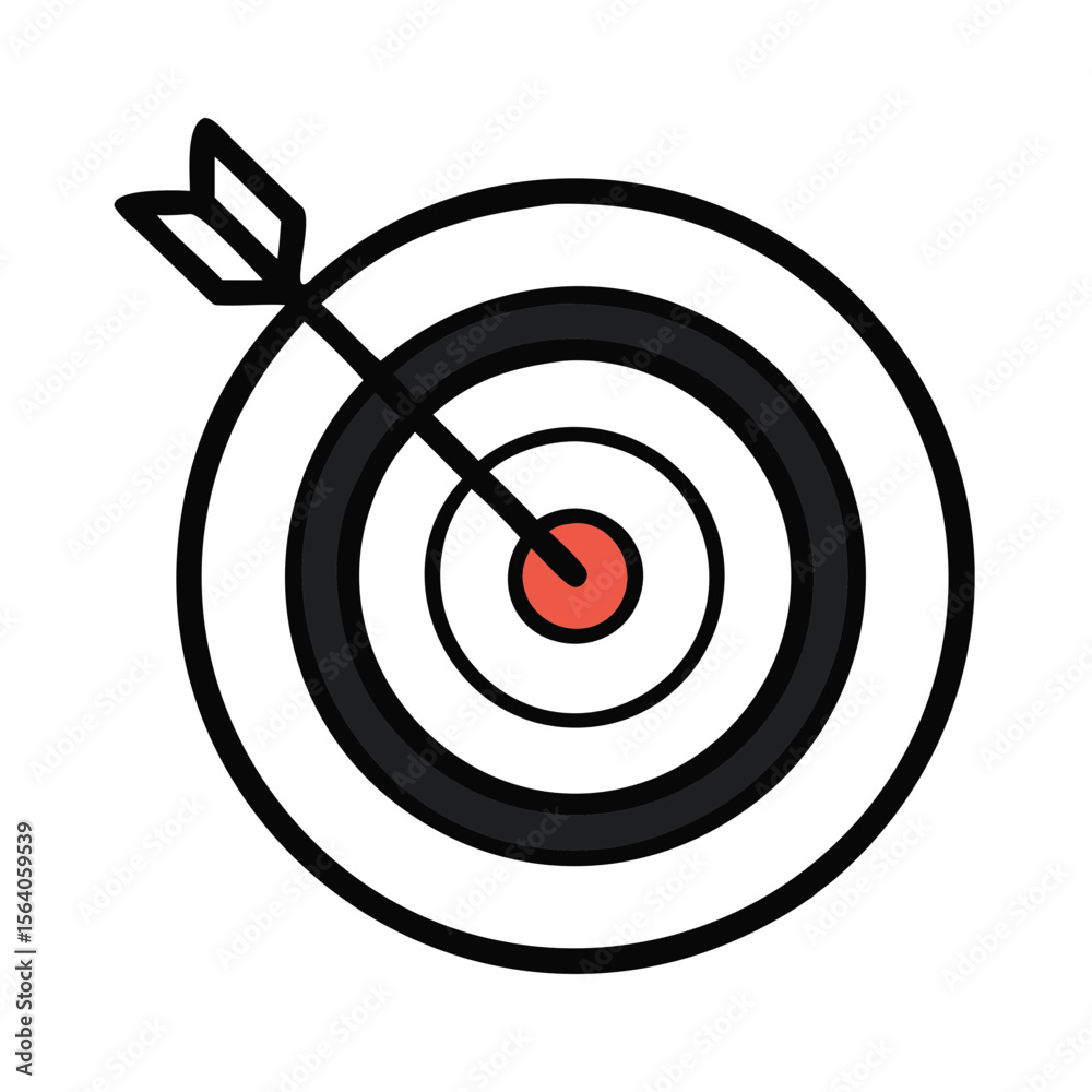 Arrow Hits Center of Dartboard During a Friendly Game at Local Pub Arrow Hits Center of Dartboard During a Friendly Game at Local Pub