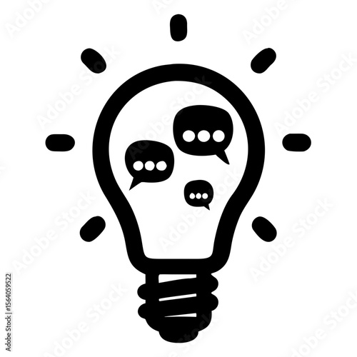 Innovation Lightbulb Design Representing Ideas and Communication Concepts