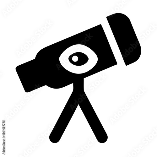 Explore the Universe With a Telescope Silhouetted by an Eye Symbol
