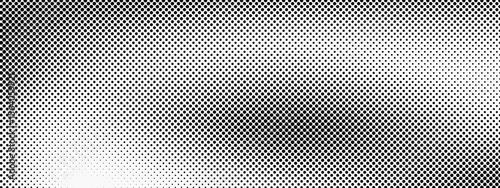 Halftone faded gradient texture. Grunge halftone grit background. White and black sand noise wallpaper. Retro pixilated vector backdrop