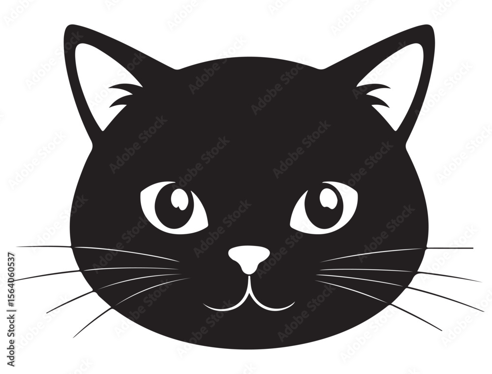 Obraz premium CAT FACE SILHOUETTE