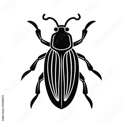 weevil silhouette vector