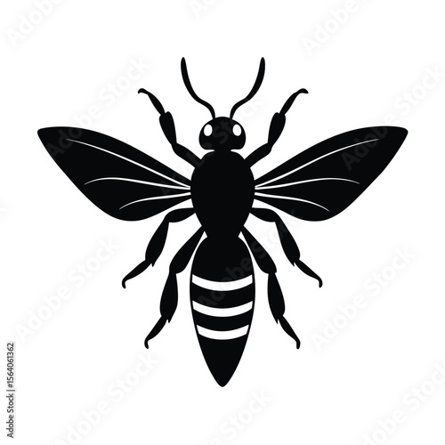 wasp silhouette vector