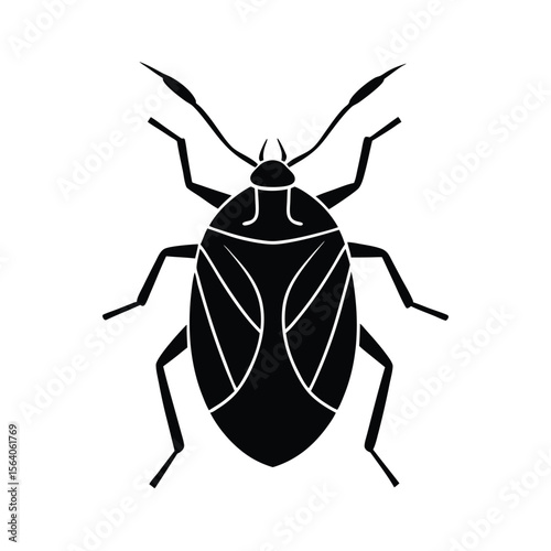 stink bug silhouette vector