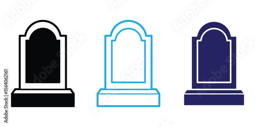 gravestone,gravestone icon,gravestone logo,gravestone vector, Gravestone illustrations in various colors create a symbolic representation of memorial and remembrance