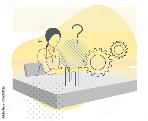 Job Interview - Unable to Answer - Illustration