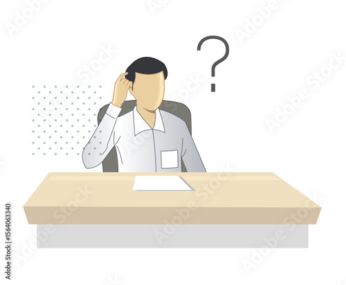 Job Interview - Unable to Answer - Illustration