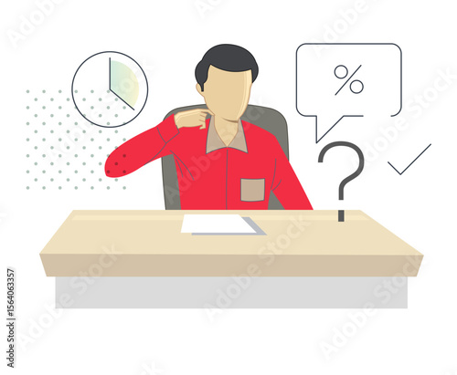 Job Interview - Unable to Answer - Illustration