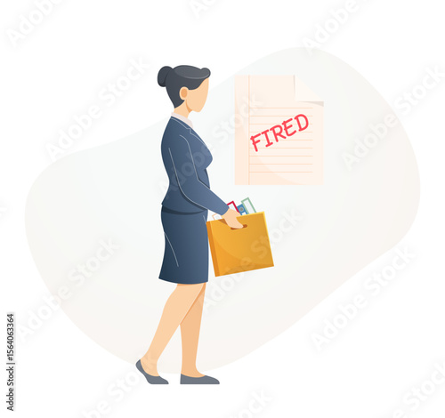 Lay Off - Loss of Job - Employee moving out - Illustration