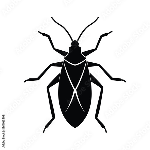 kissing bug silhouette vector
