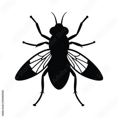 gall gnat silhouette vector