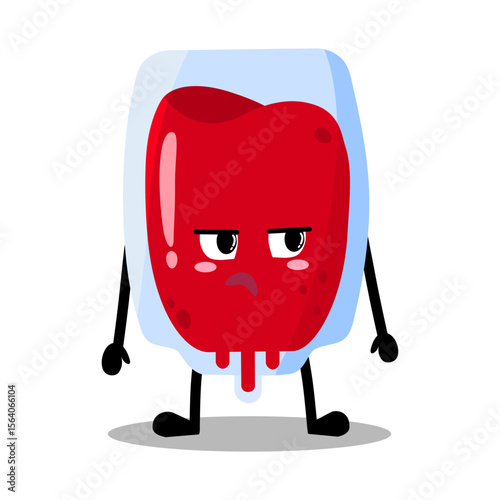 Cute Hand Drawn Bored Blood Bag Don't Know What To Do