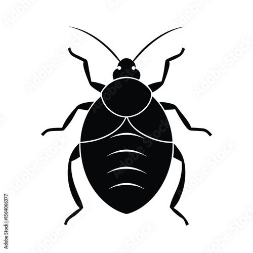 bedbug silhouette vector 