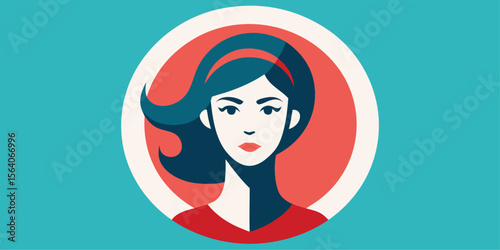 Silhouette of modern feminist woman, bold profile, symbolizing equality, activism, strength, empowerment, unity, justice. international women's day Vector illustration.
