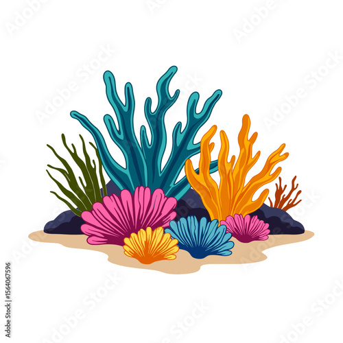 Colorful Coral Reef, Marine Life Conservation