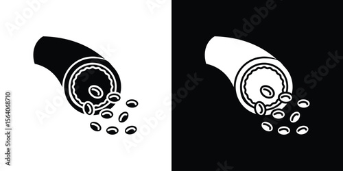 Blood vessel icon silhouette vector in black colors. flat symbol logo design style