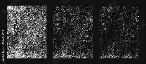 Grunge Overlay Texture Vector Set with Distressed Rough Surface Damaged, Concrete Paint Effect for Poster and T Shirt Design, Spray Ink Splatter Illustration