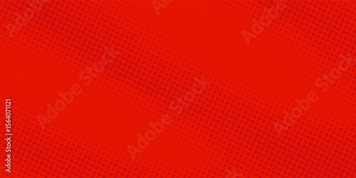 Modern red and crimson pop art background with halftone dots in comic style, vector illustration eps10