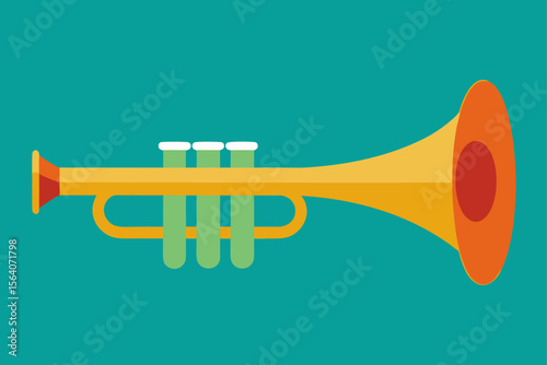  trumpet-isolated-with-reflection