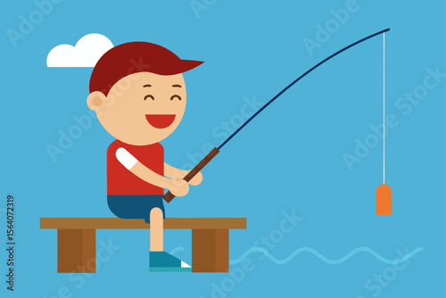 man fishing on the river