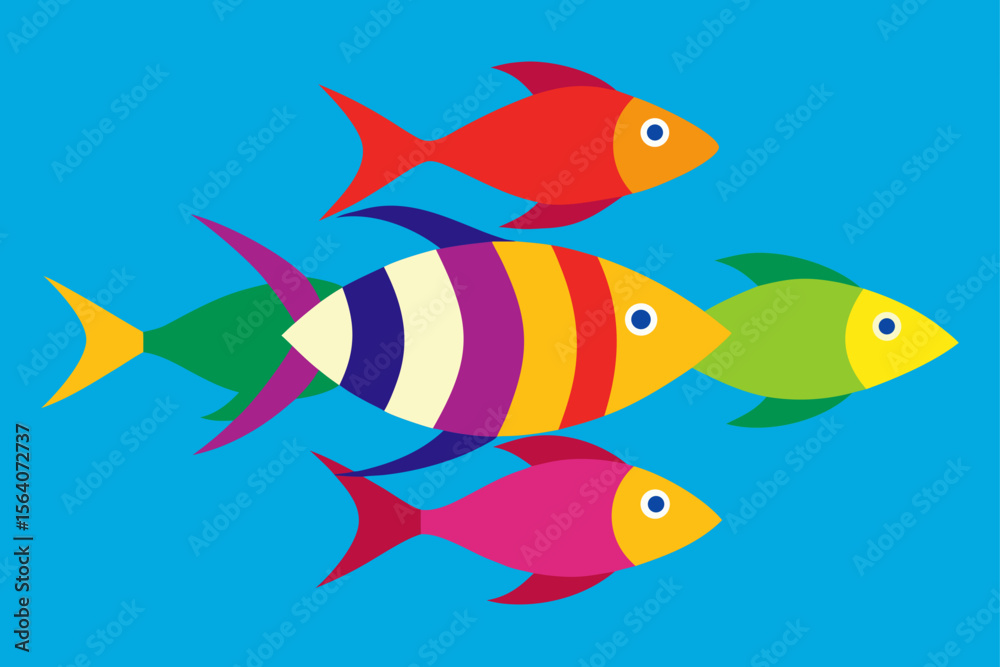 Fototapeta premium vector illustration of a tropical fish