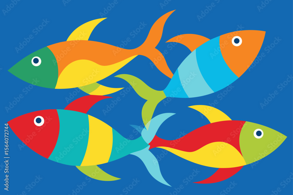 Naklejka premium vector illustration of a tropical fish