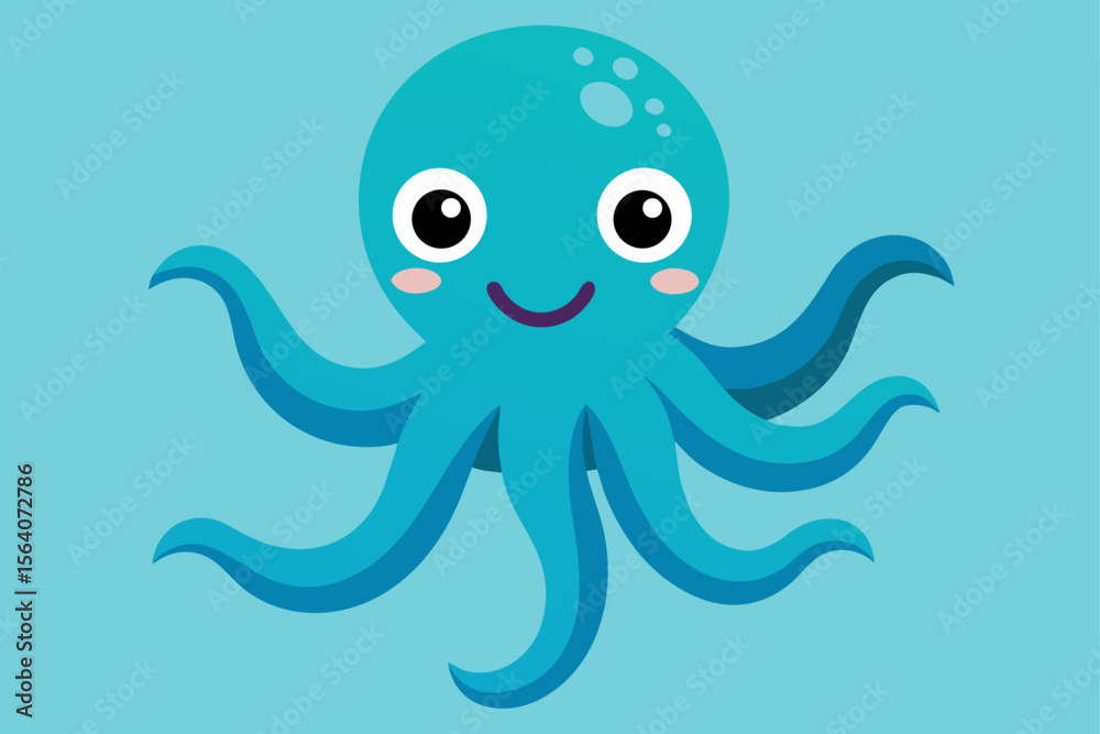 Obraz premium funny octopus cartoon