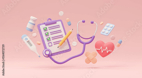 Medical Checkup Health Care Services and Healthcare Professional Examination Diagnostic Tools and Health Monitoring Concepts