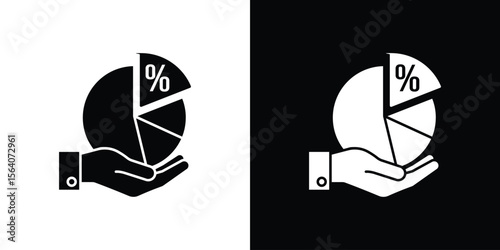 Quota icon silhouette vector in black colors. flat symbol logo design style
