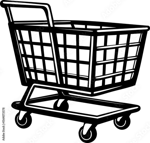 Shopping cart silhouette empty shopping cart metal shopping cart supermarket cart grocery cart shopping trolley retail cart store cart shopping