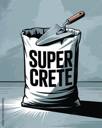Super Crete Cement Bag with Trowel – High-Quality Construction Material