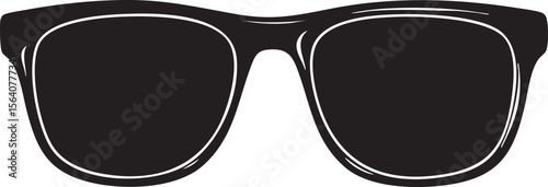 black silhouette of sunglasses - vector illustration
