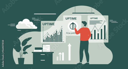 Analyzing Uptime Data On Interactive Screens In The Modern Office Setup