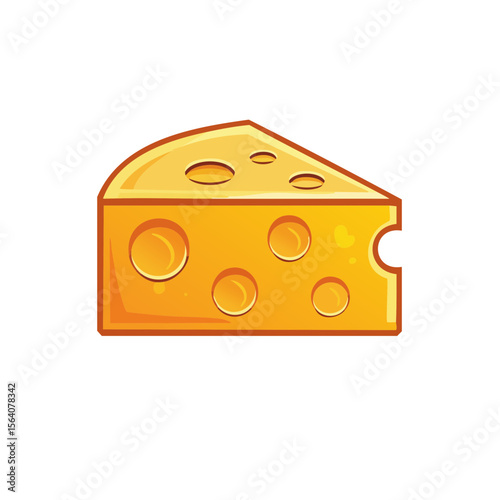 Cheese Food Icon Isolated on a Transparent Background 