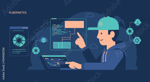 Innovative Cloud Engineer Manages Kubernetes Infrastructure with Laptop Technology