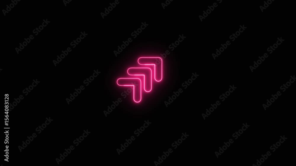 Glowing neon Fast Forward Arrow Animation  4K Motion Design in AE