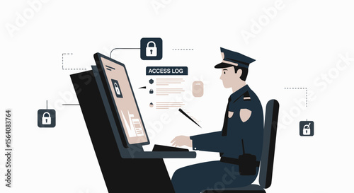 Officer Overseeing Security Data And Access Control In Network System