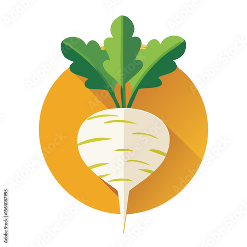 Turnip Food Icon Isolated on a Transparent Background 