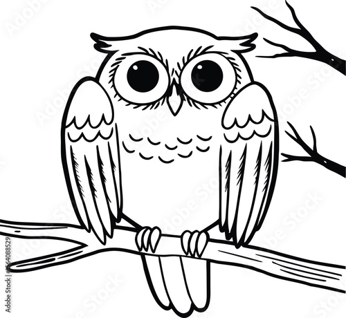 owl sitting on branch