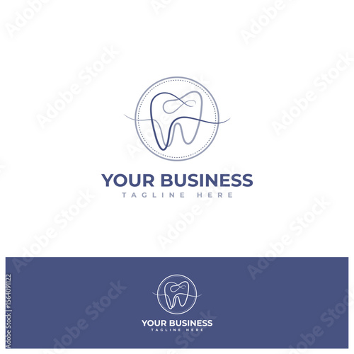Creative elegance Teeth logo design template flat style