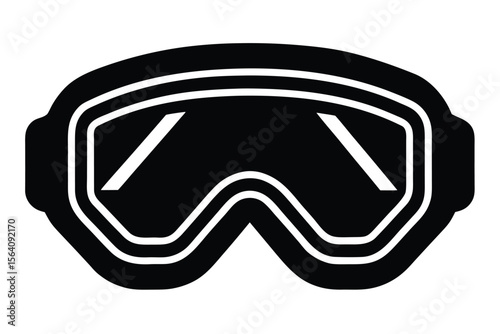 ski goggles vector icon