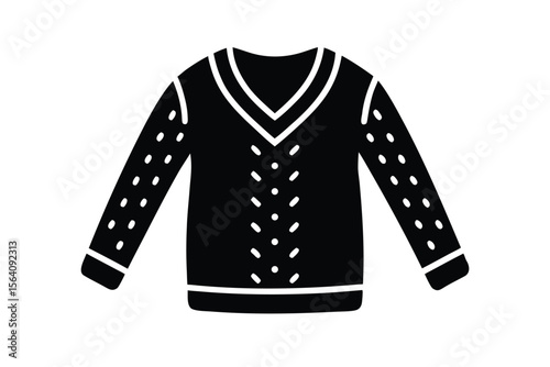 knitted sweater vector icon