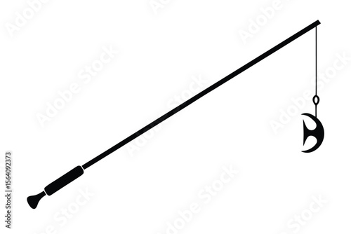 ice fishing rod vector icon