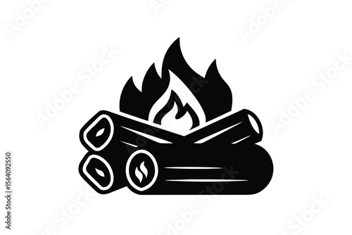 firewood vector icon