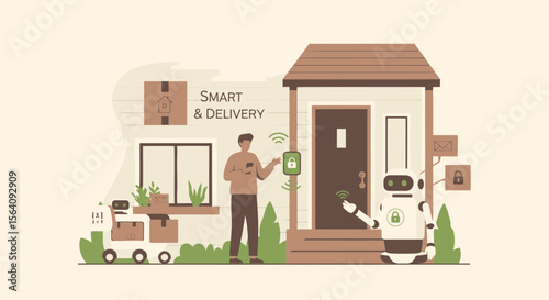 Automated Package Delivery Using A Robot And Smart Lock Technology For Easy Access