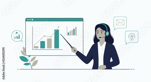 Business Presentation On Growth Analysis Using Online Communication Software Service