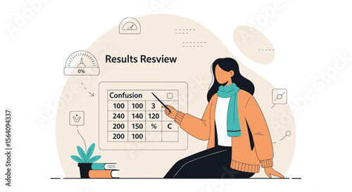 Data Analysis Presentation Of Business Analytics With Female Professional Advisor
