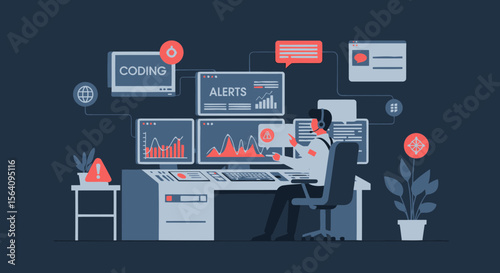 Expert Technical Support Working with Multiple Monitors and Data Analysis