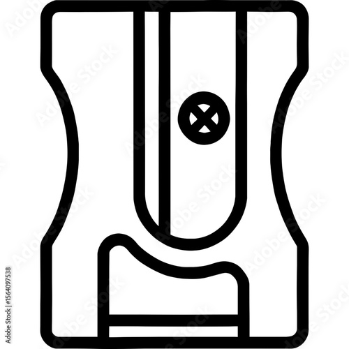 Pencil sharpener outline icon vector