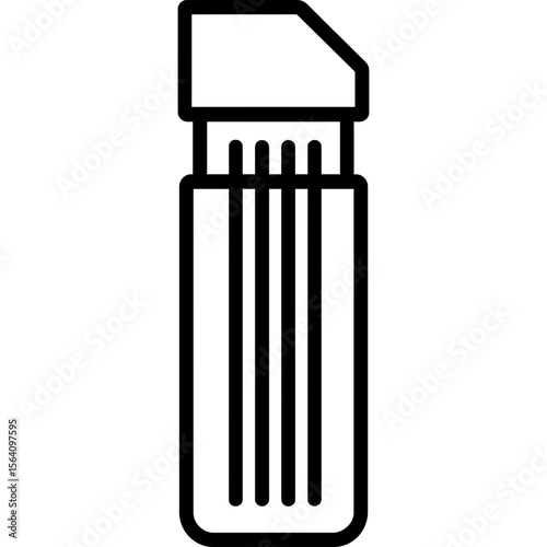 Mechanical pencil lead refill outline icon vector